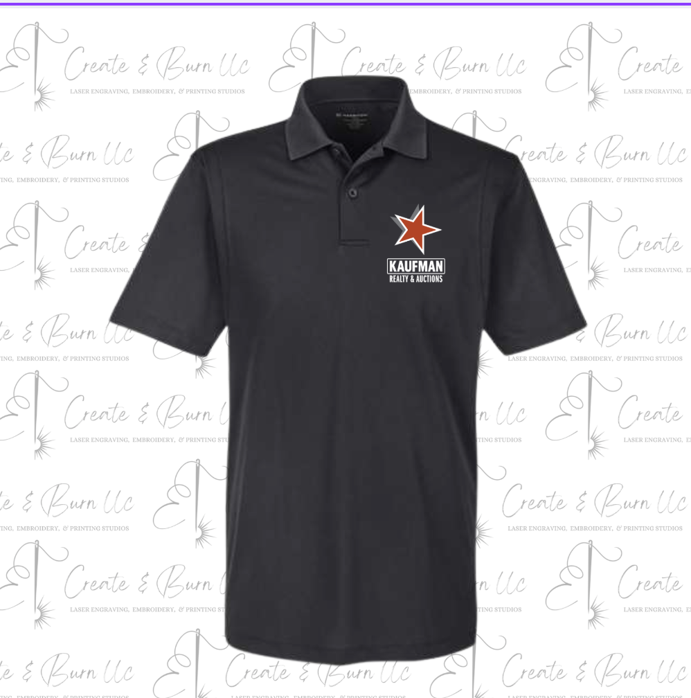 Men's Micro Piqué Polo Kaufman Realty & Auctions