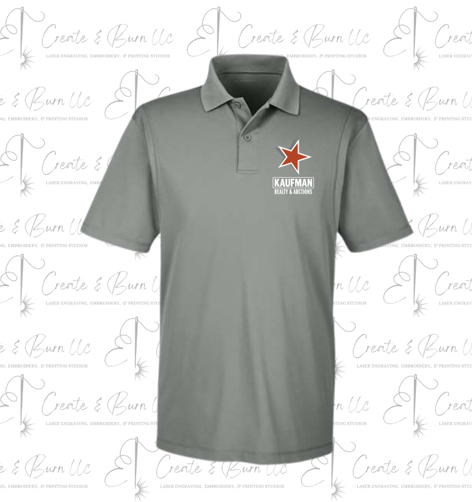 Men's Micro Piqué Polo Kaufman Realty & Auctions
