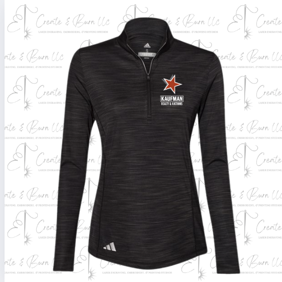 Women's Lightweight Mélange Quarter-Zip Pullover -  Kaufman Realty & Auctions