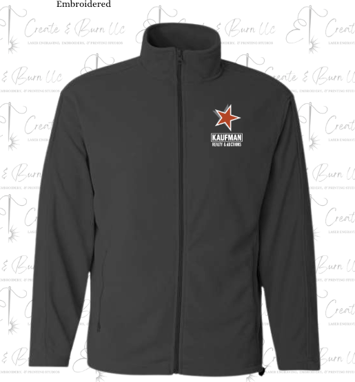 Men's Microfleece Full-Zip Jacket -  Kaufman Realty & Auctions