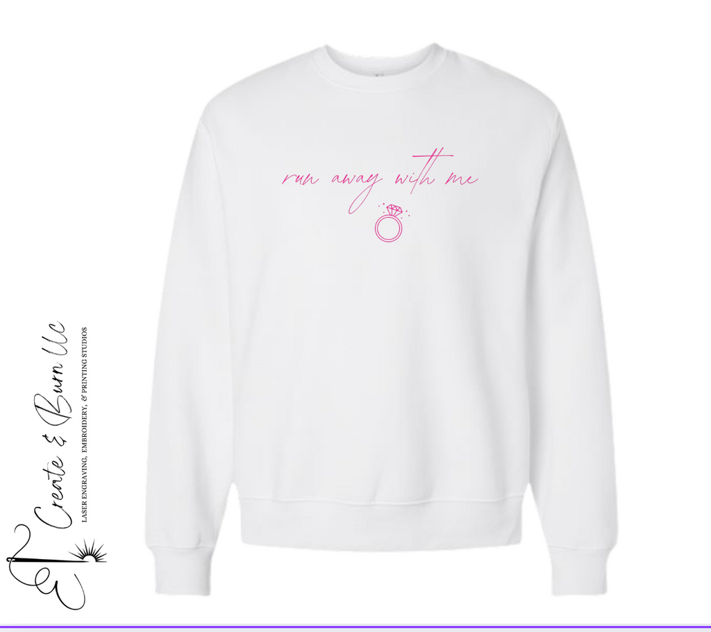 Run Away with me Bridal  - Unisex 10 oz. Heavyweight Crewneck Sweatshirt